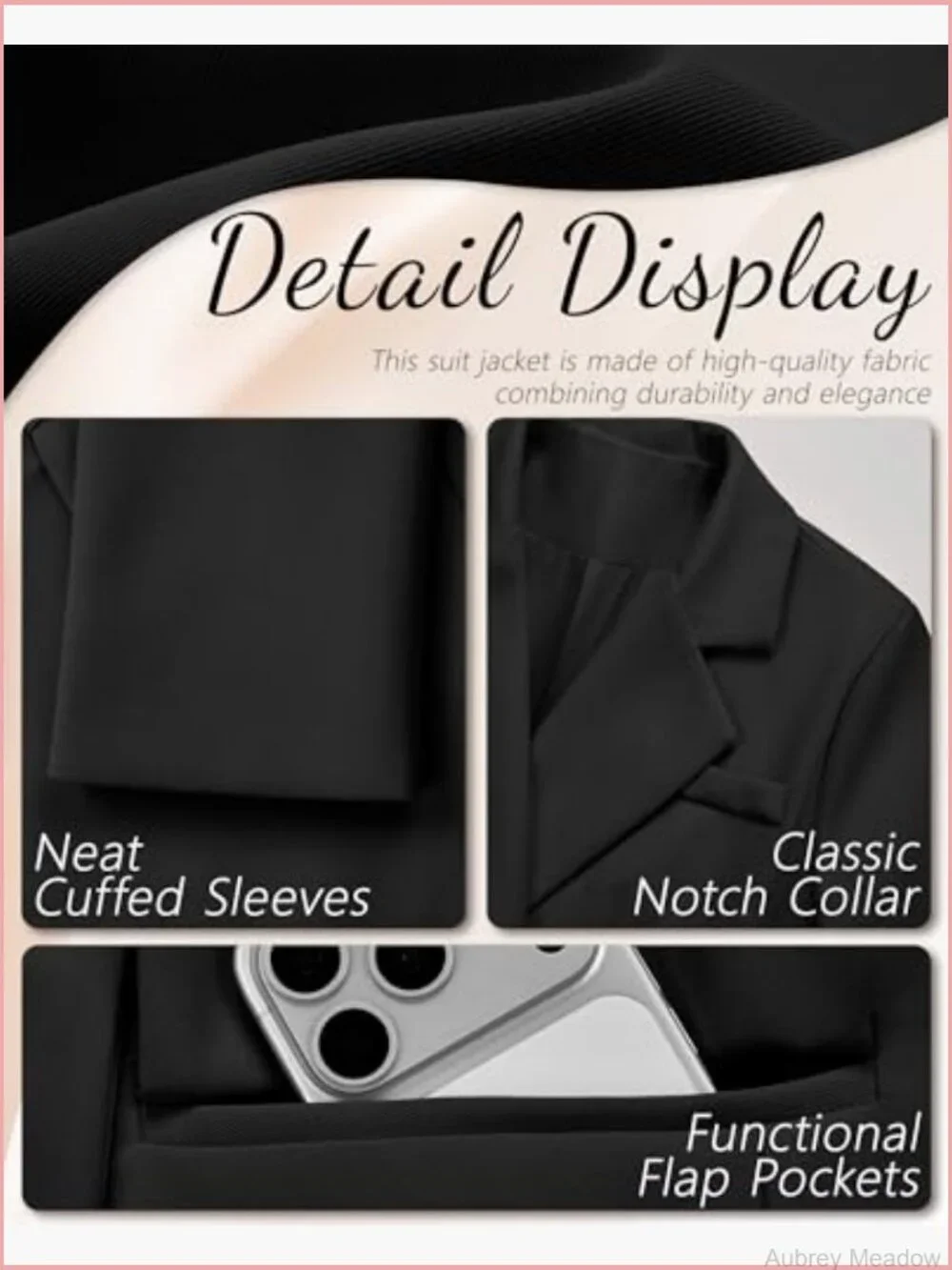 Double Breasted Blazer Suit Jacket Work Office Business Casual Lapel Oversized